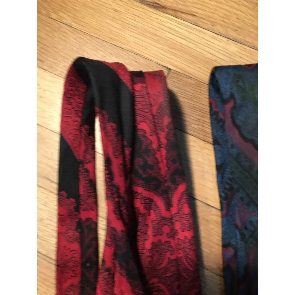 Lot Of 3  Crawford's By Damon Italian Silk Neckties Imported Foulard Fabric